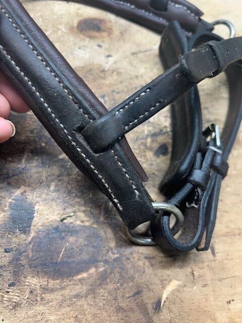 leather noseband for a horse