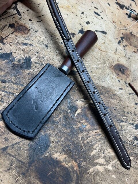 martingale strap that has been repaired